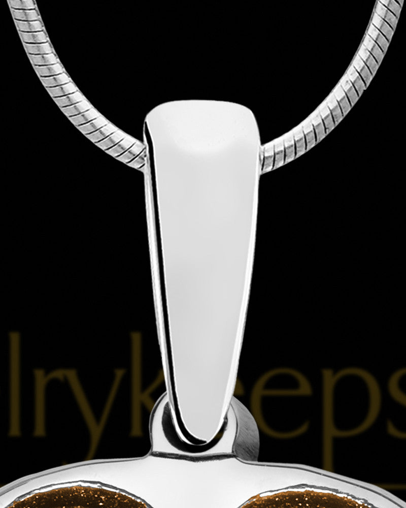Solid 14K White Gold Oakwood Heart Ash Jewelry