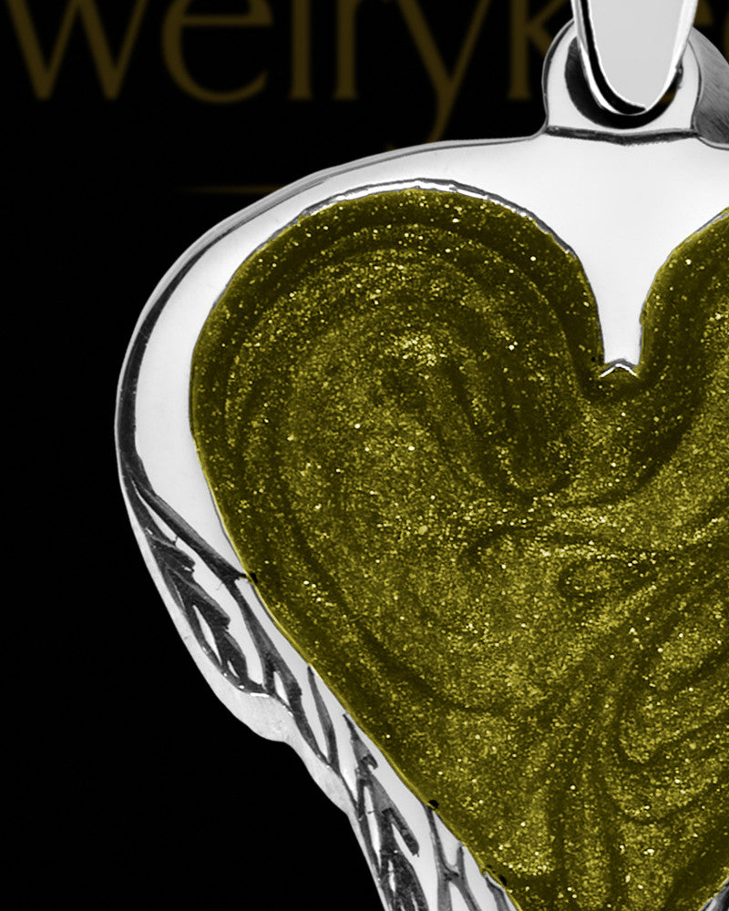 Solid 14K White Gold Etta Heart Ash Jewelry
