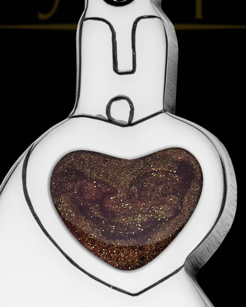 Solid 14K White Gold Forever United with Coffee Ash Jewelry
