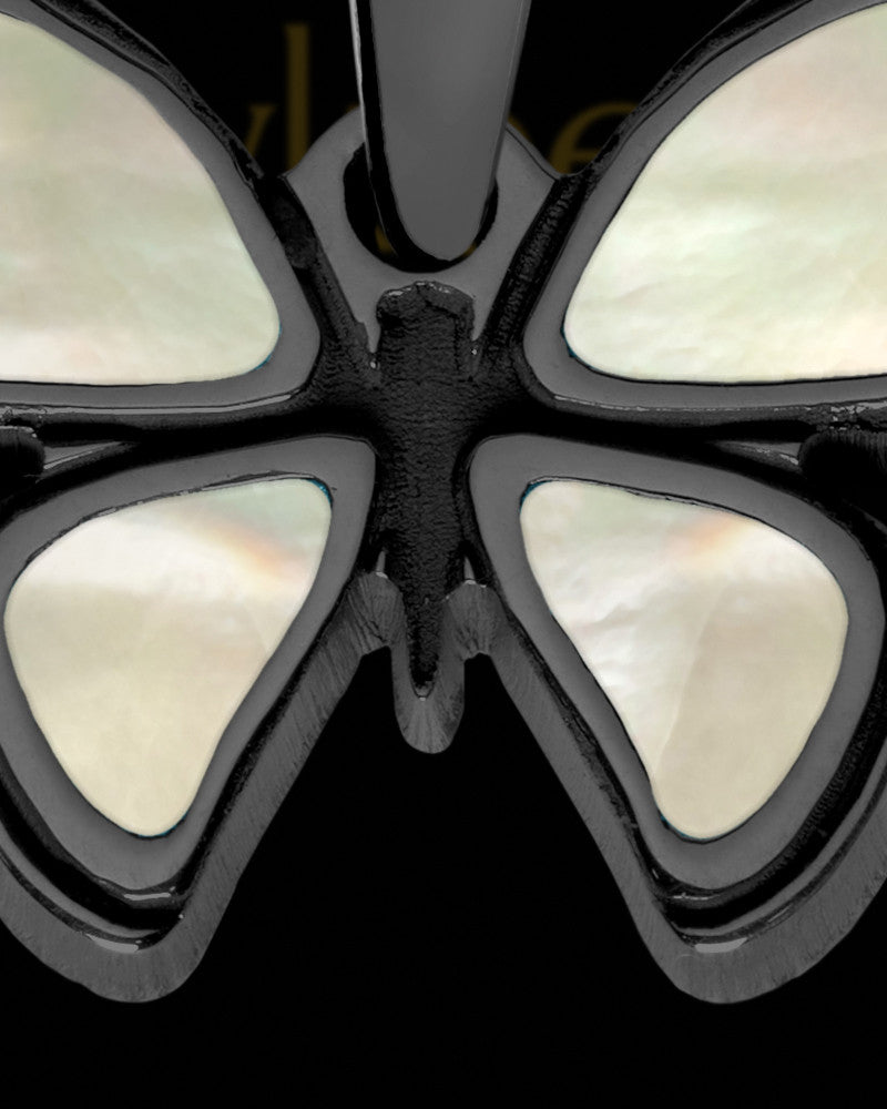 Rising Moon Butterfly Black Finish Ash Jewelry