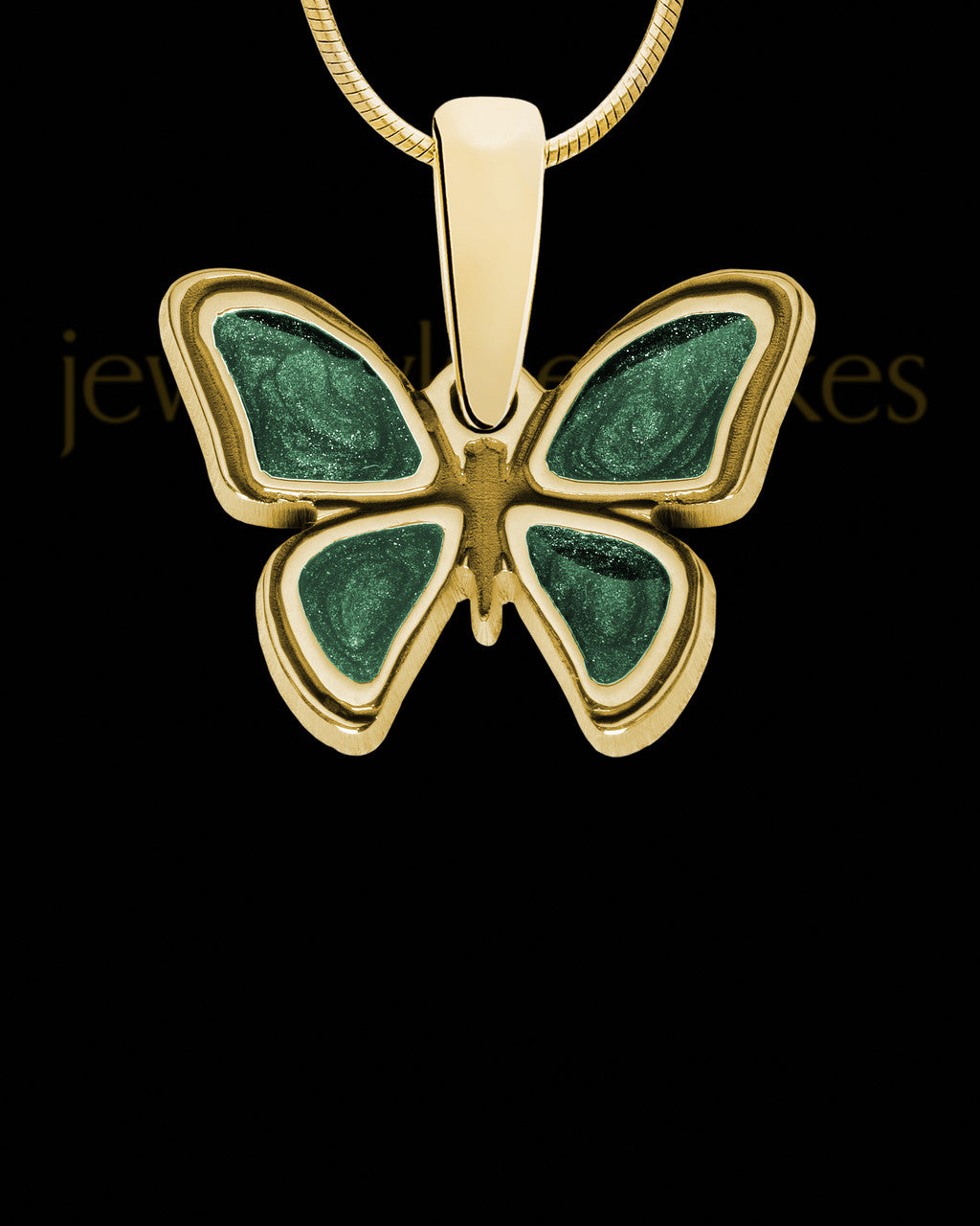Solid 14K Gold Sweetgrass Butterfly Ash Jewelry