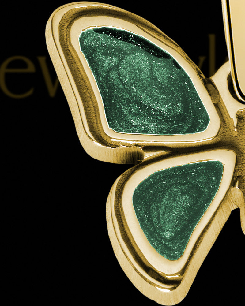 Sweetgrass Butterfly Gold Plated Ash Jewelry