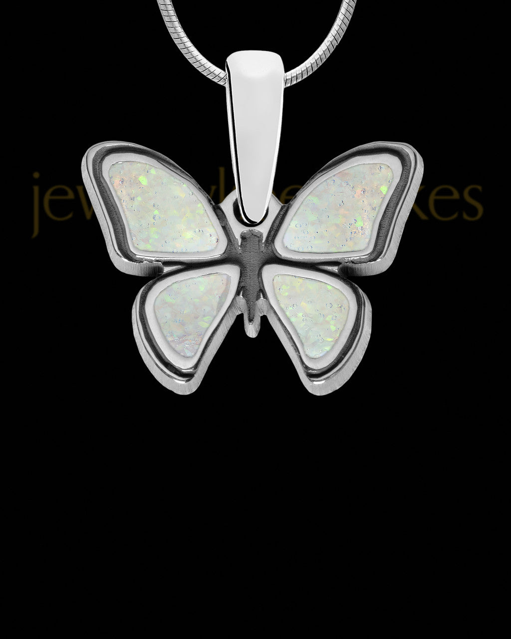Solid 14K White Gold Baronne Butterfly Ash Jewelry