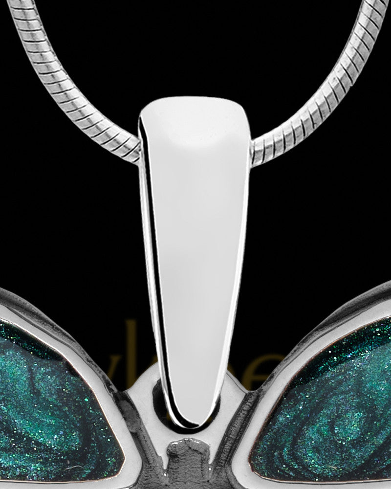 Solid 14K White Gold Pimley Butterfly Ash Jewelry