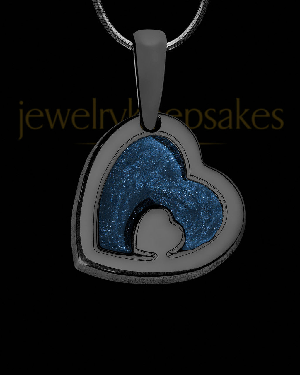 Heart Within Black Finish with Indigo Ash Jewelry