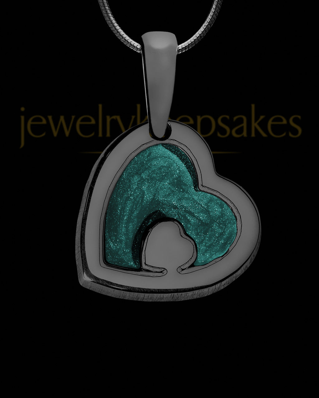 Heart Within Black Finish Ash Jewelry