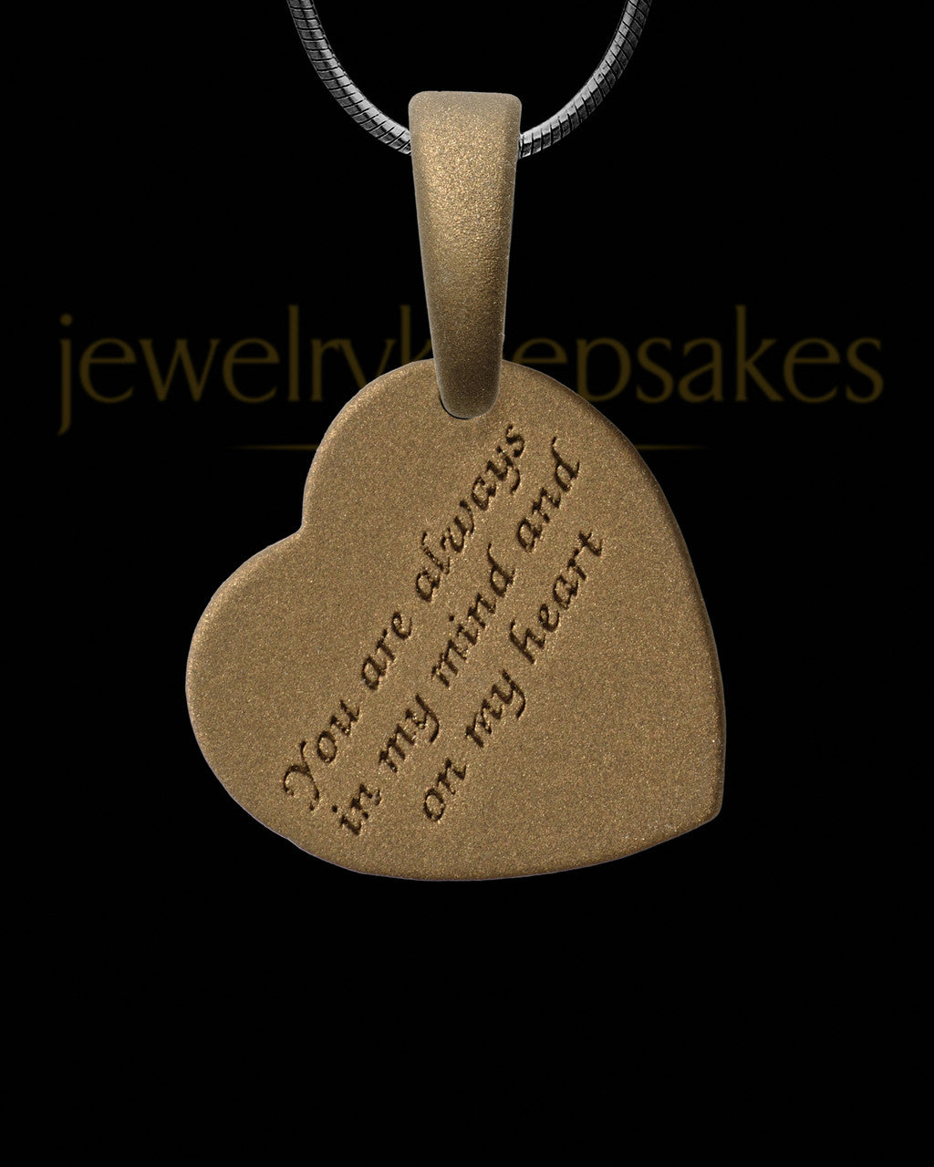 Heart Within Bronze Finish with Teal Ash Jewelry