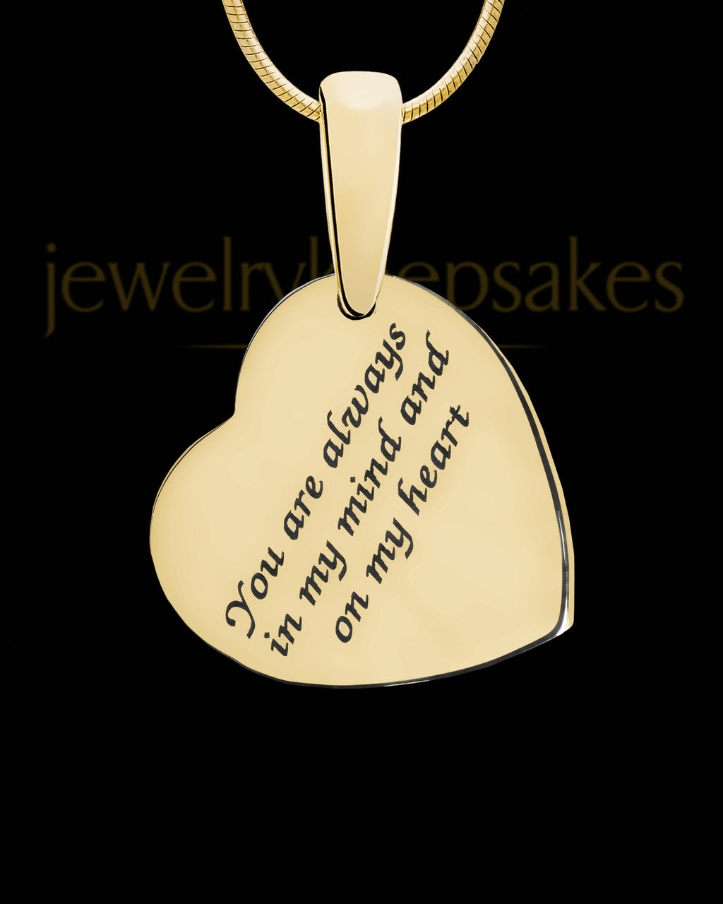 Heart Within Gold Plated with Coffee Ash Jewelry