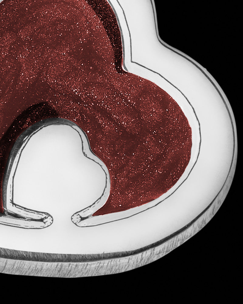 Solid 14K White Gold Heart Within with Berry Ash Jewelry