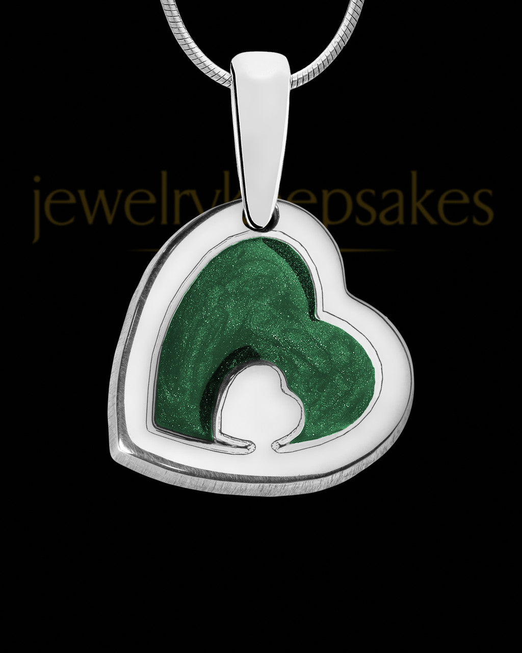 Heart Within Silver with Olive Ash Jewelry