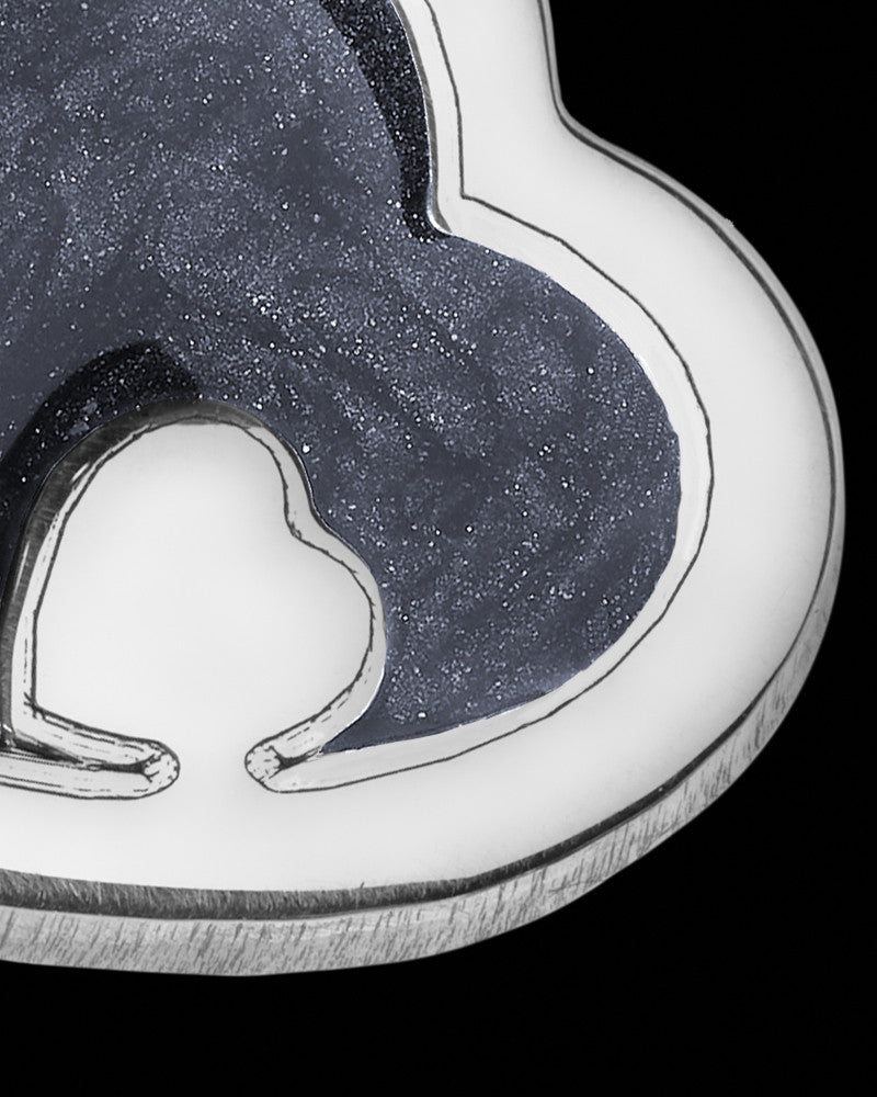 Heart Within Silver with Graphite Ash Jewelry