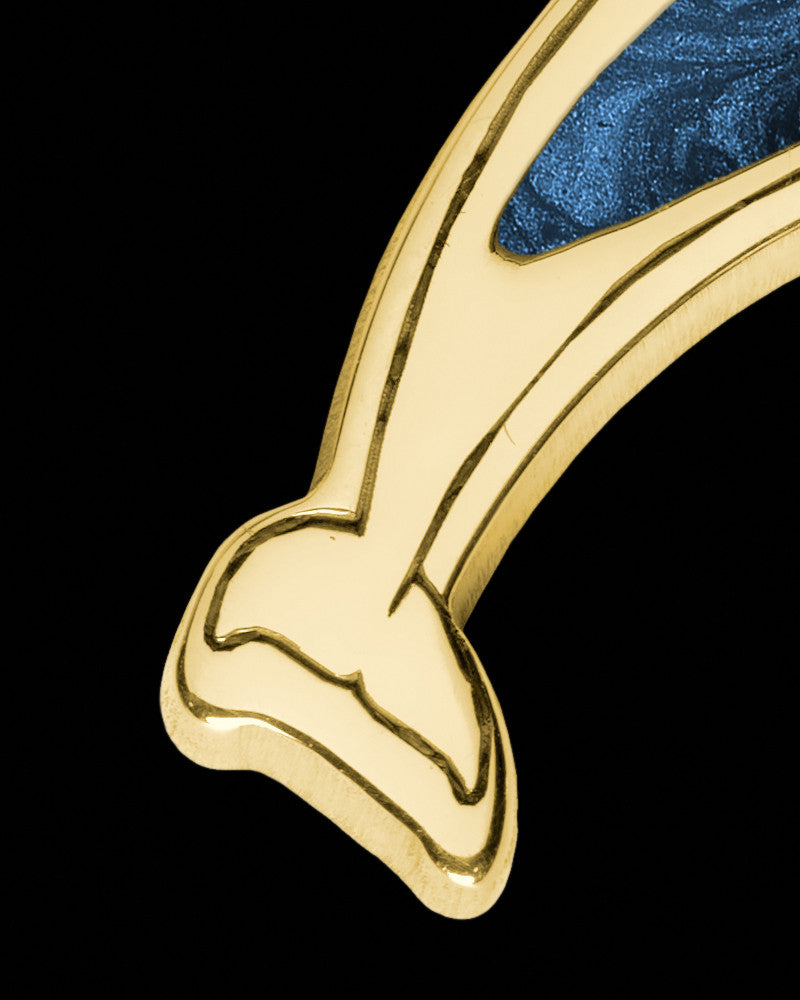 Dainty Dolphin Gold Plated with Indigo Ash Jewelry