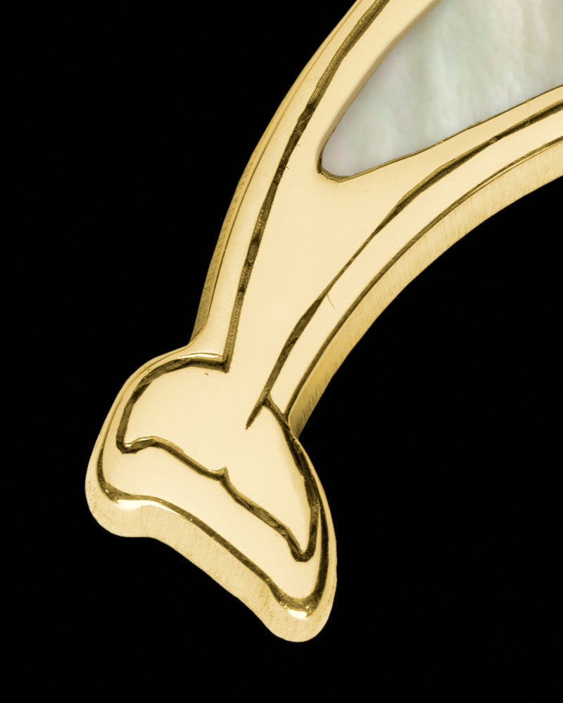 Dainty Dolphin Gold Plated with Linen Ash Jewelry