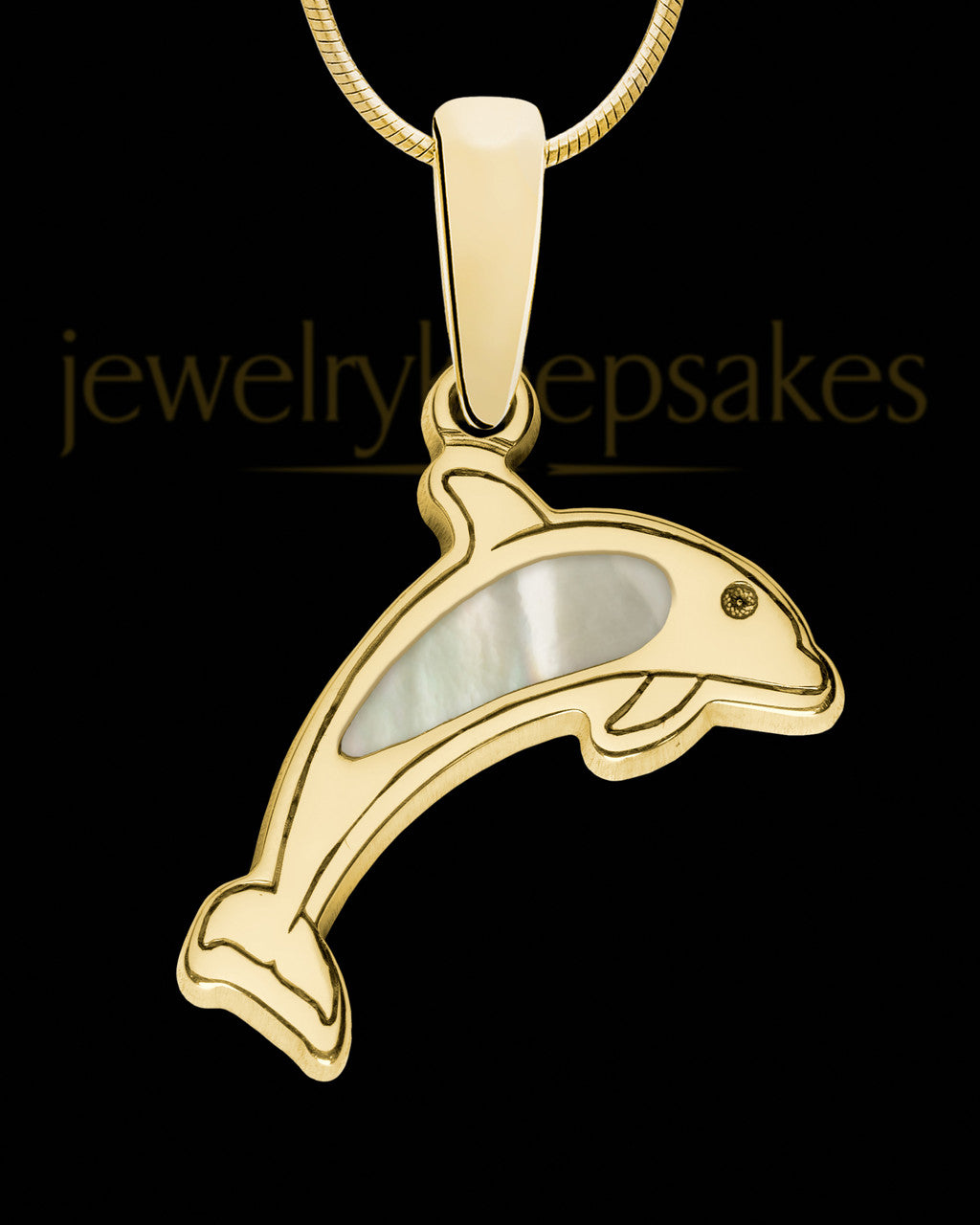 Dainty Dolphin Gold Plated with Linen Ash Jewelry