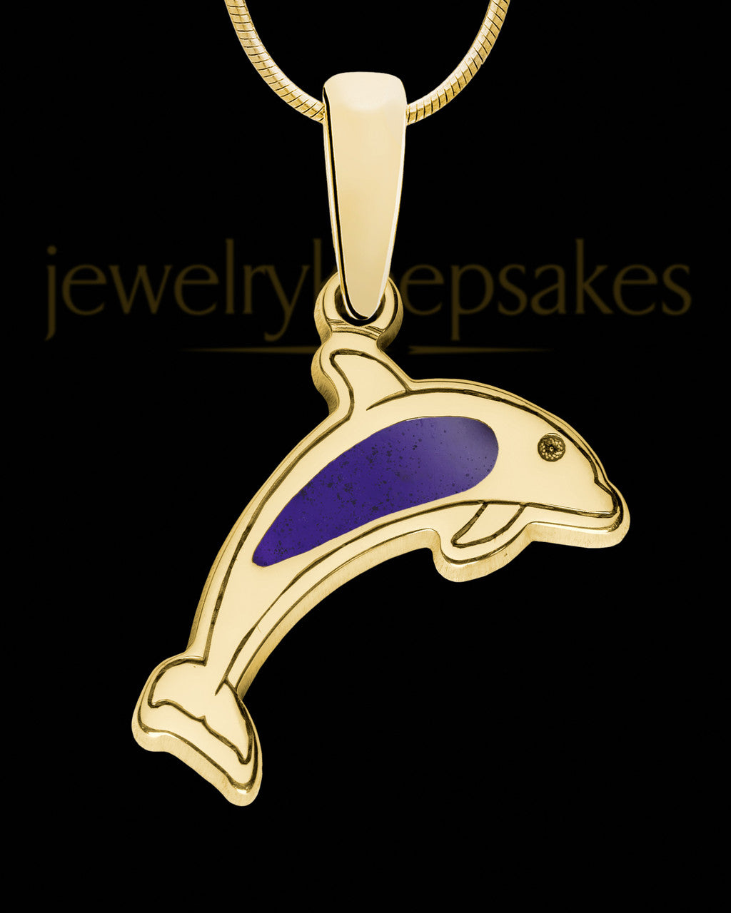 Solid 14k Gold Dainty Dolphin Ash Jewelry