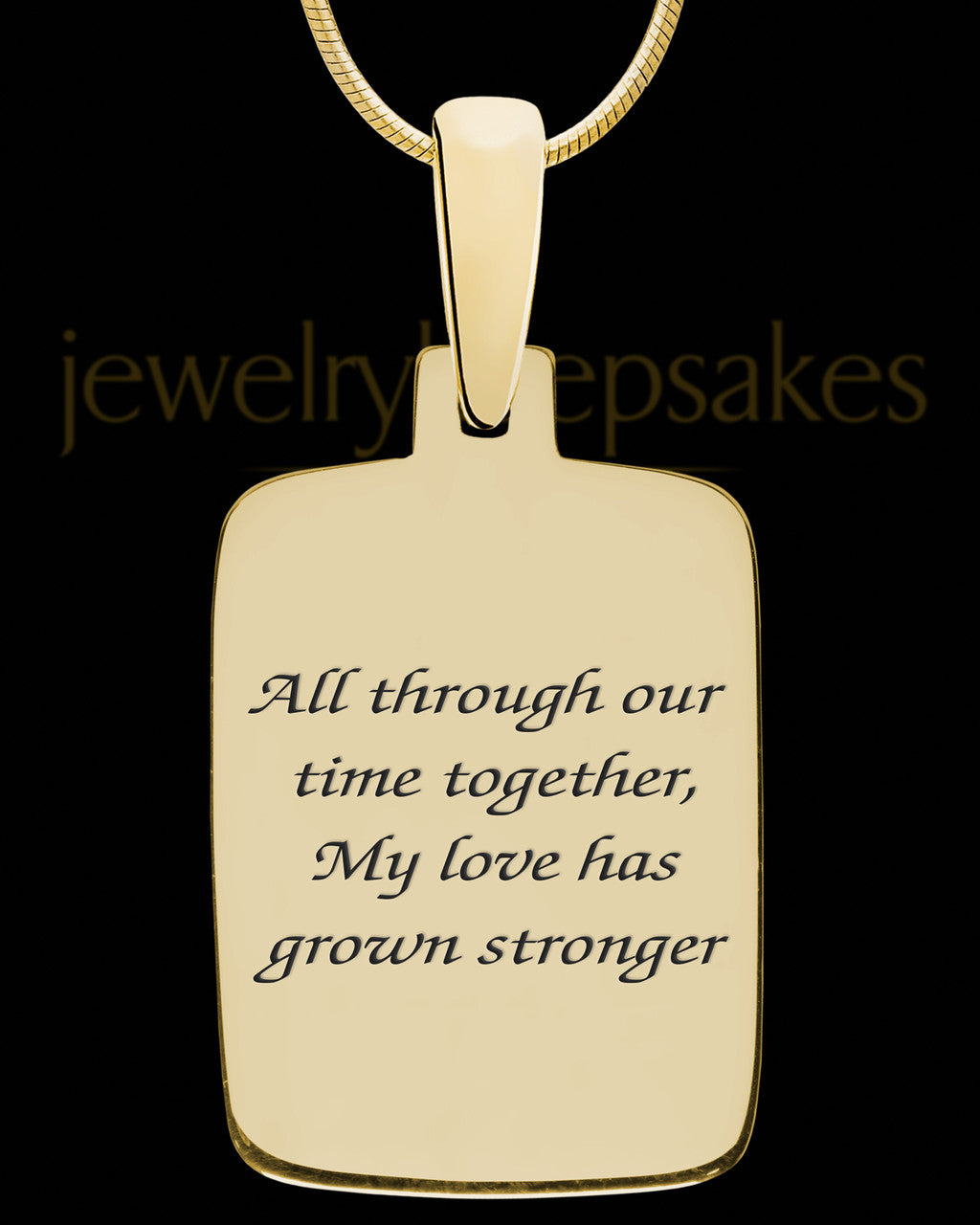 Solid 14K Gold Stonybrook Rectangle Ash Jewelry
