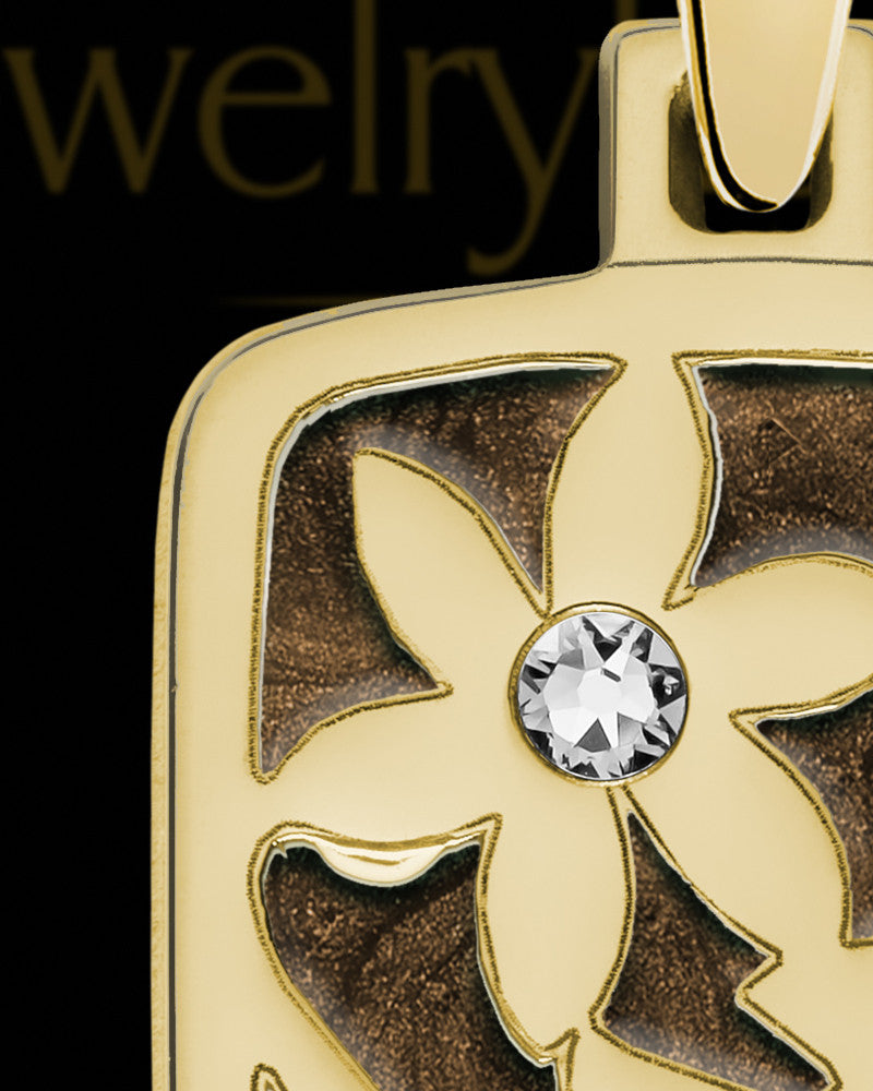 Stonybrook Rectangle Gold Plated Ash Jewelry
