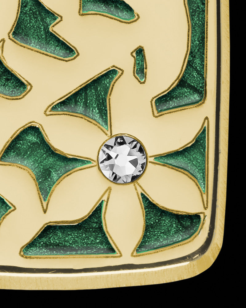 Downy Rectangle Gold Plated Ash Jewelry