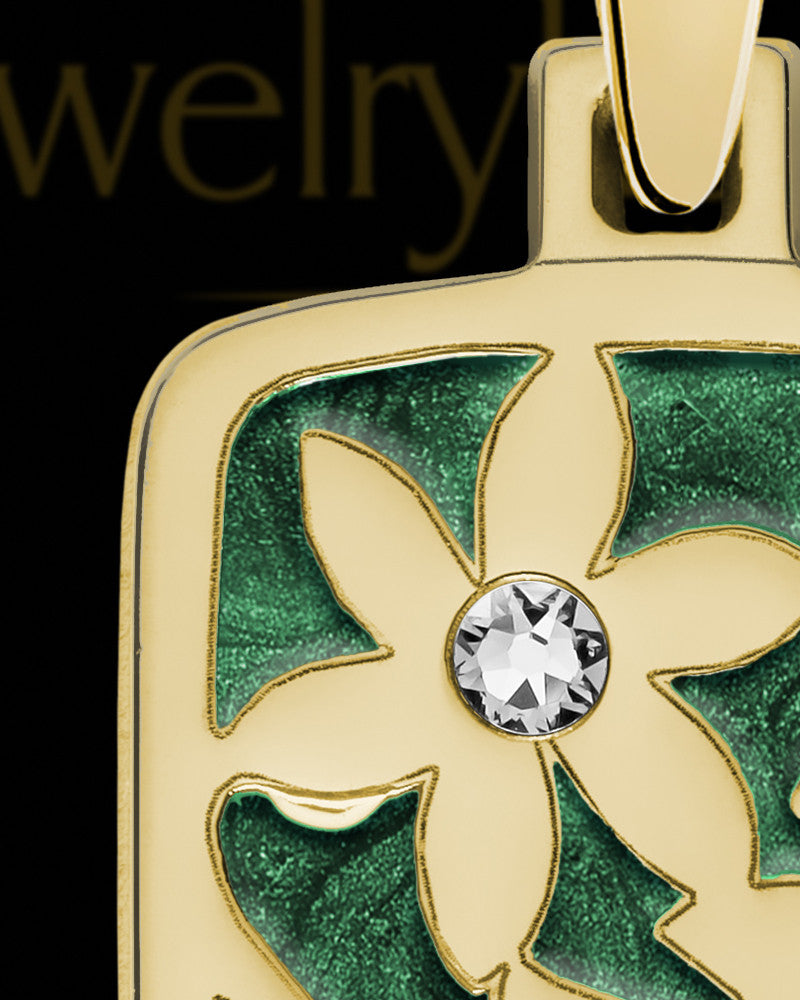 Downy Rectangle Gold Plated Ash Jewelry