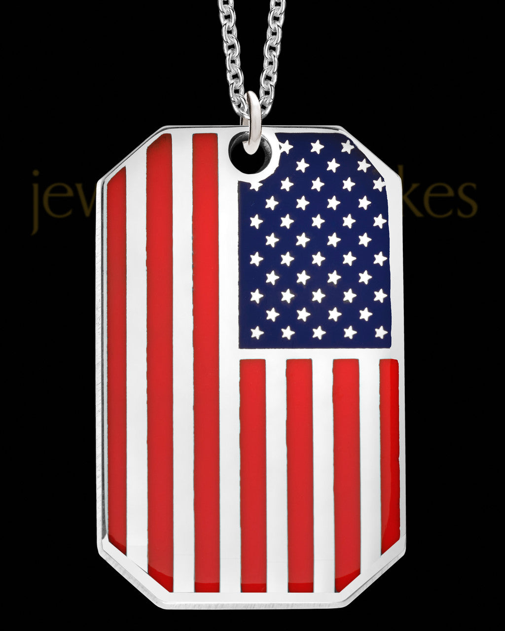 American Flag Silver Ash Jewelry