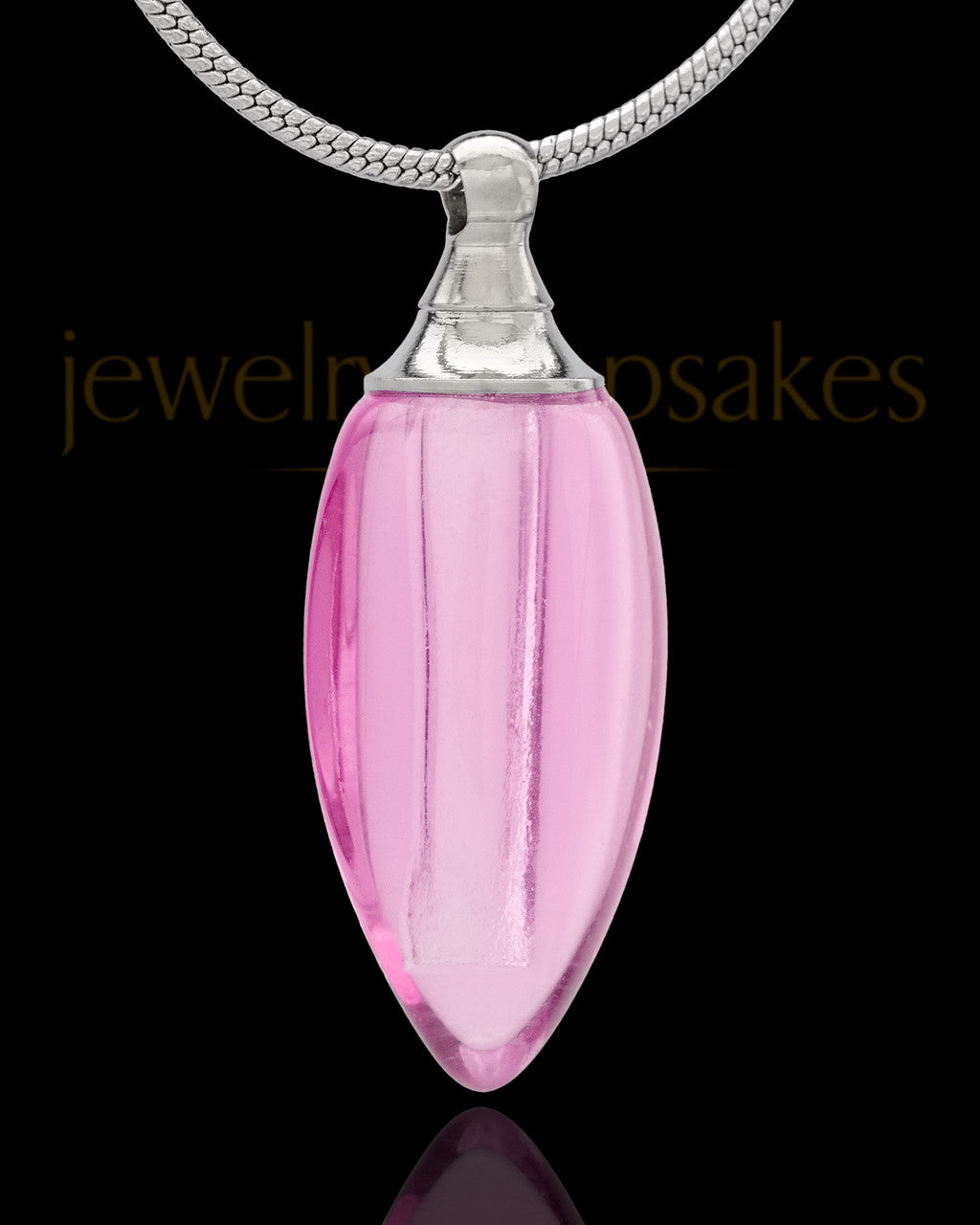 Urn Necklace Pink Fallen Tear Glass Locket