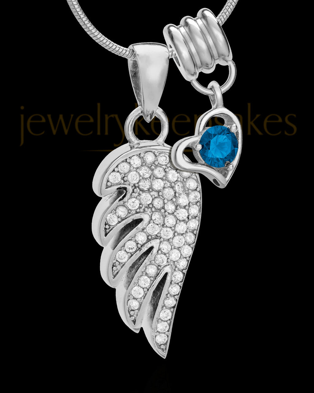 Sterling Silver September Soaring Spirit Cremation Urn Pendant