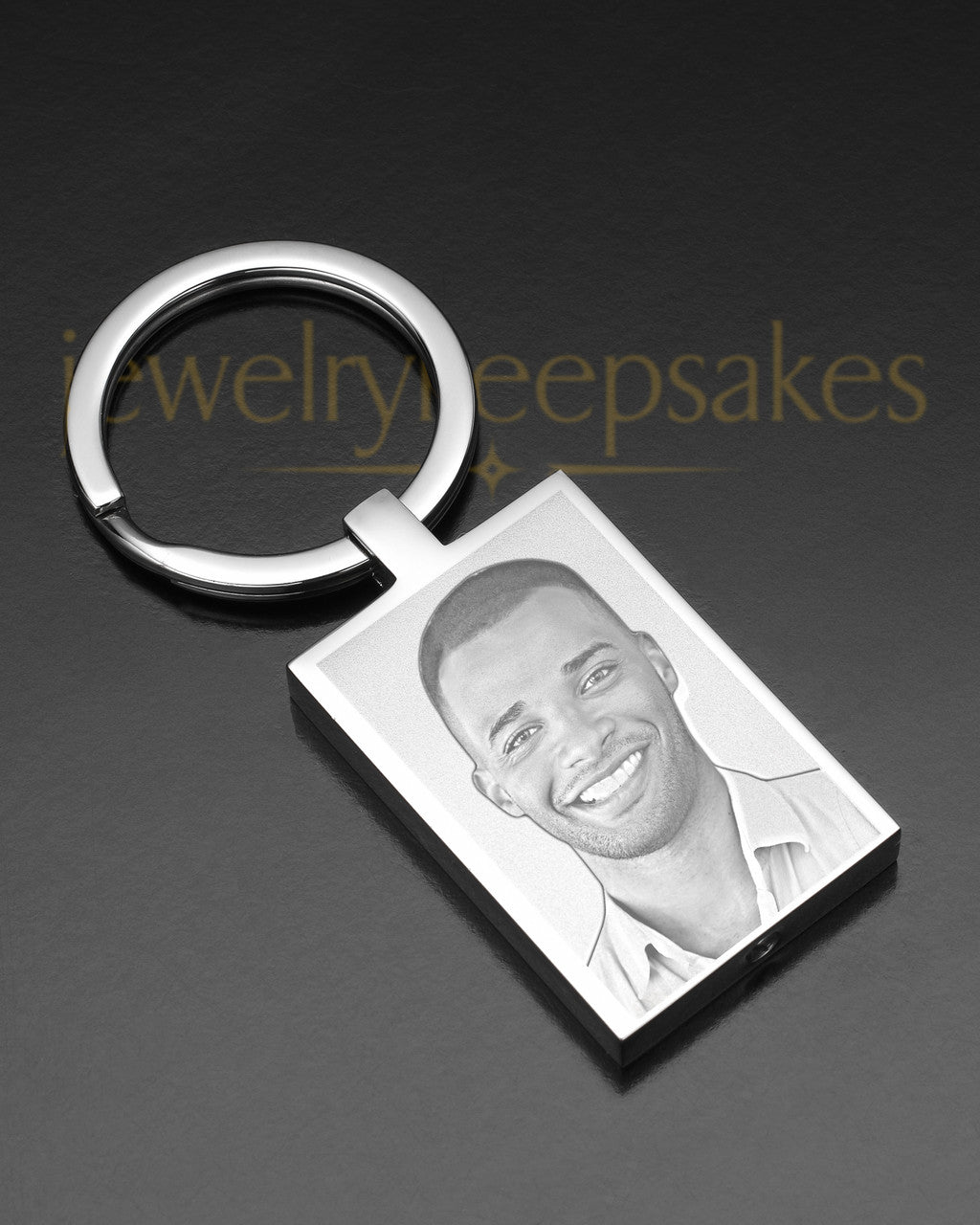 Stainless Rectangle Cremation Keychain