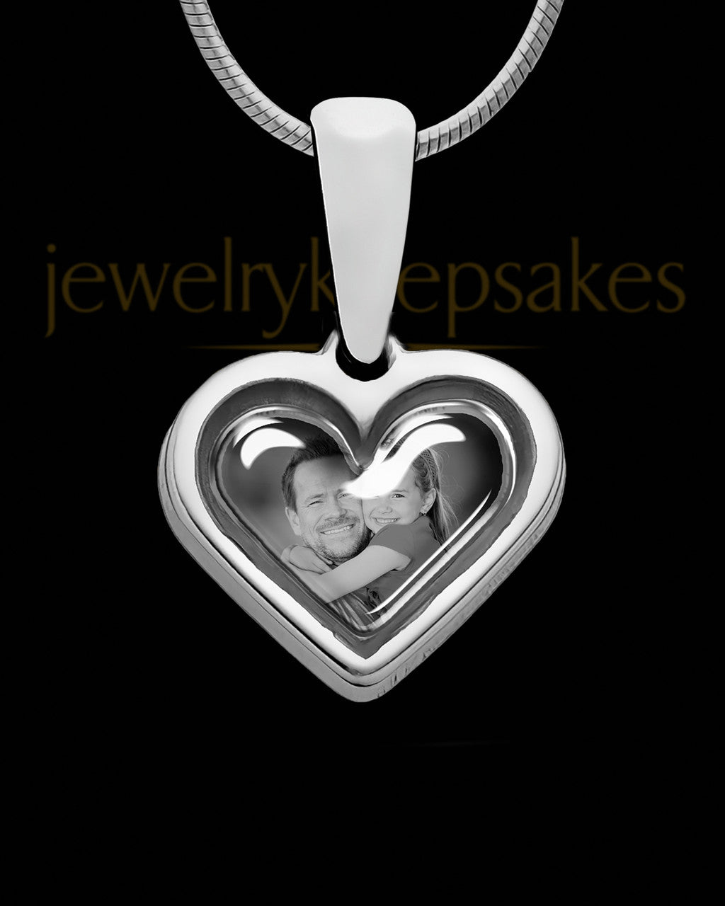 Sterling Silver Photo Delicate Heart Pendant