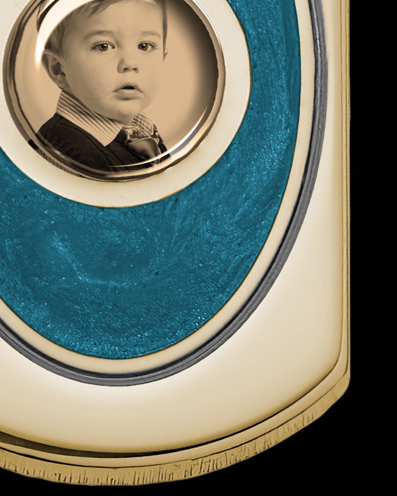 14K Gold Photo Dog Tag with Bluebell Ash Jewelry