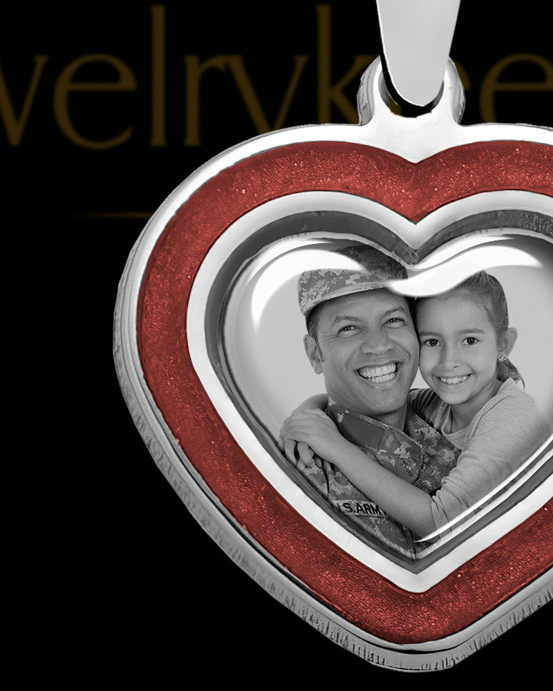Sterling Silver Photo Heart with Berry Ash Jewelry