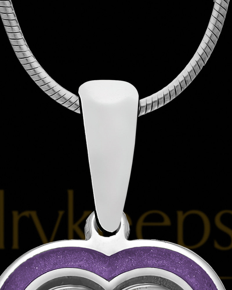 Sterling Silver Photo Heart with Bellflower Ash Jewelry