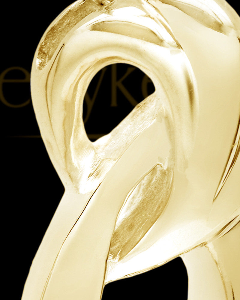 Cremation Ash Necklace  Gold Plated Infinity Cremation Keepsake