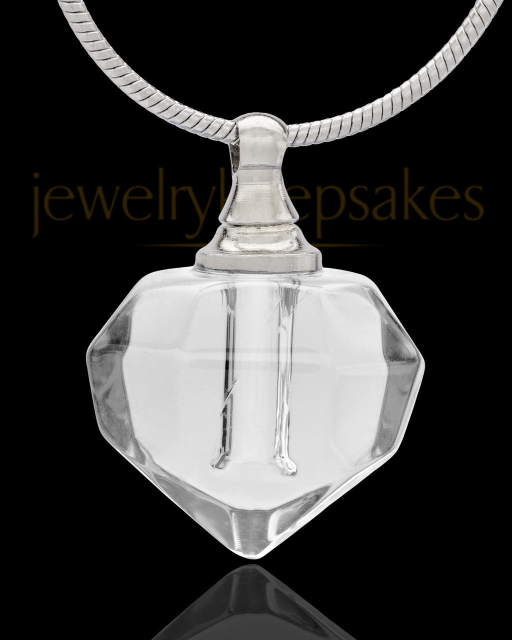 Urn Necklace Clear Tiny Tear Glass Locket