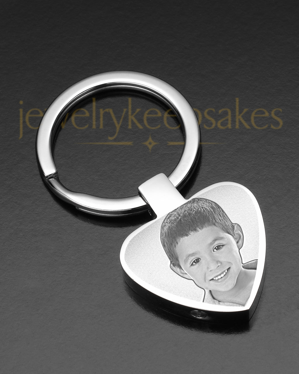 Stainless Heart Cremation Keychain