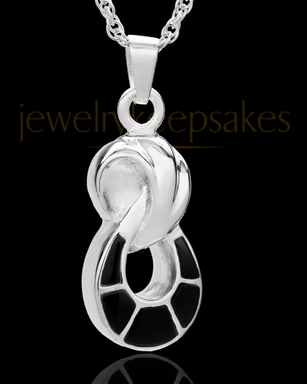 2 Person Sterling Silver Traditional Companion Infinity Ash Necklace