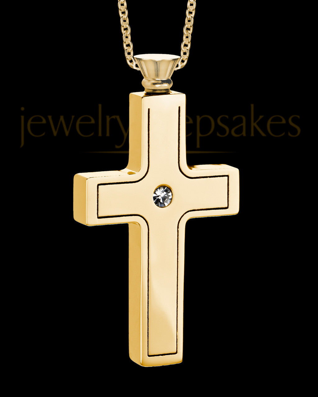 Gold Men's Truthful Cross Urn Jewelry