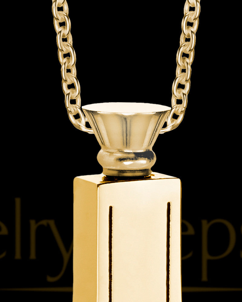 Gold Men's Truthful Cross Urn Jewelry