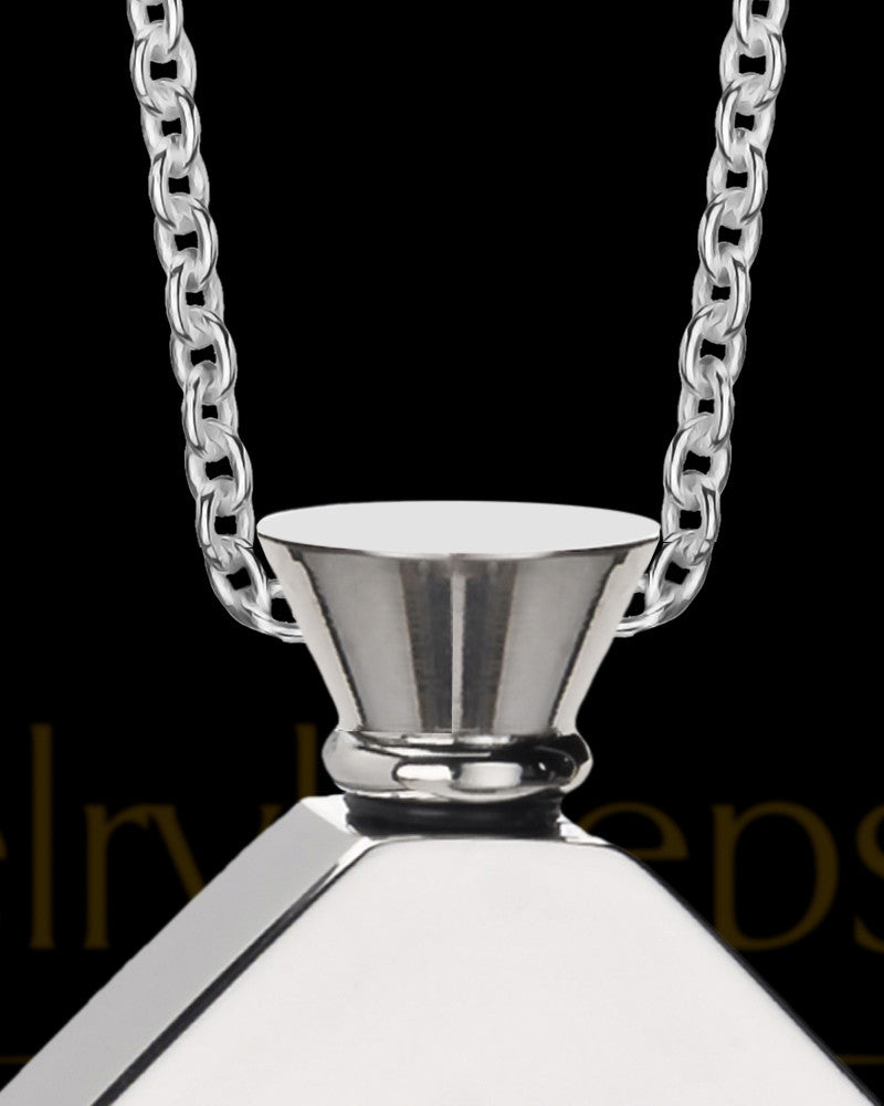 Steel Men's Beloved Diamond Cremation Pendant