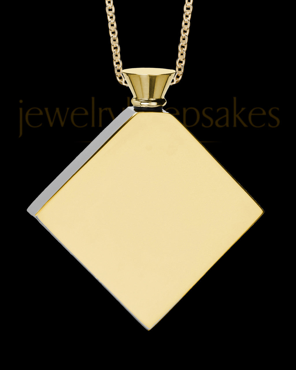 Gold Plated Men's Urn Pendant Necklace For Ashes