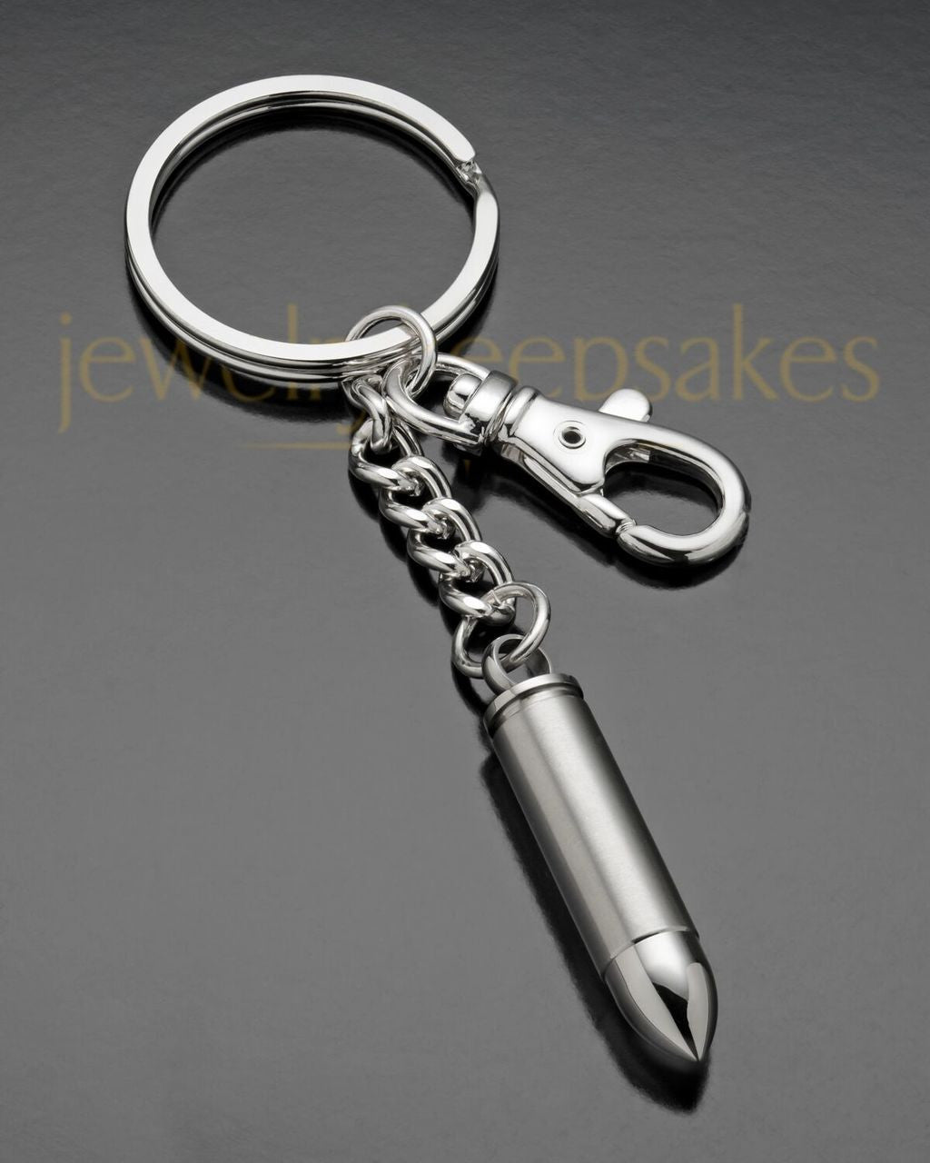 Remembrance Jewelry My 357 Magnum Stainless Steel Bullet Urn Keychain