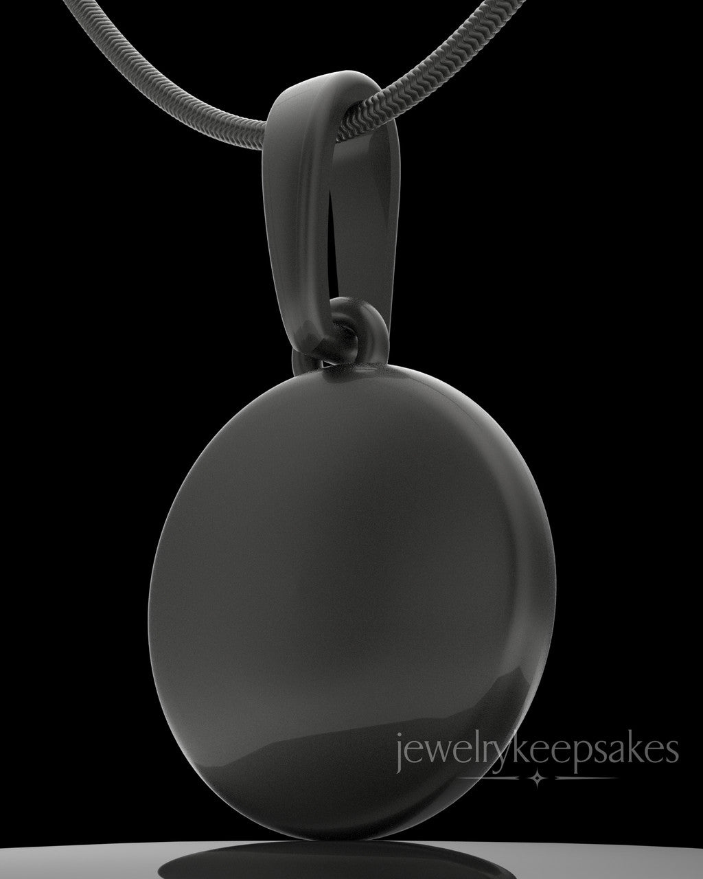 Black Plated Luna Permanently Sealed Waterproof Keepsake Jewelry