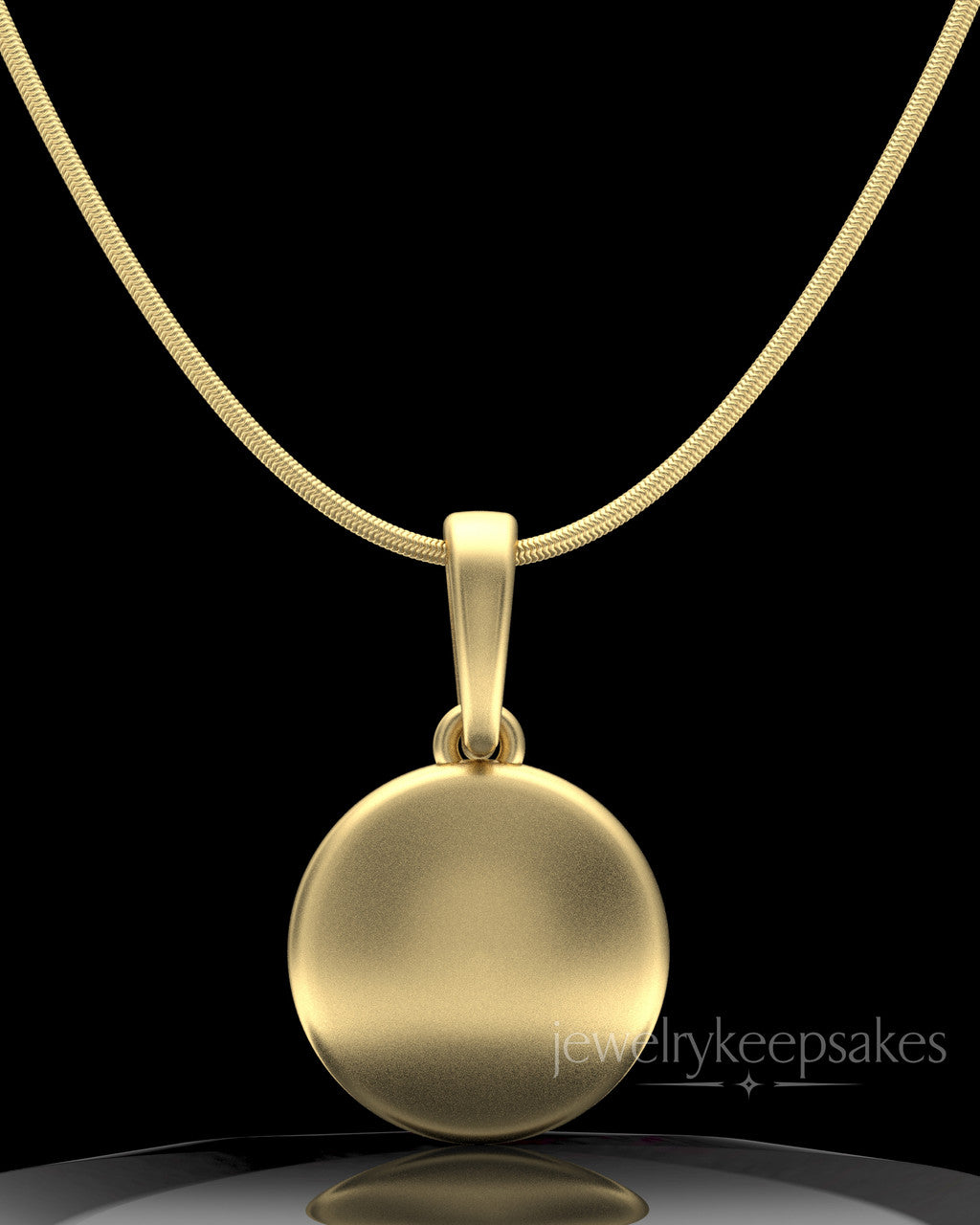 Gold Plated Luna Permanently Sealed Waterproof Keepsake Jewelry