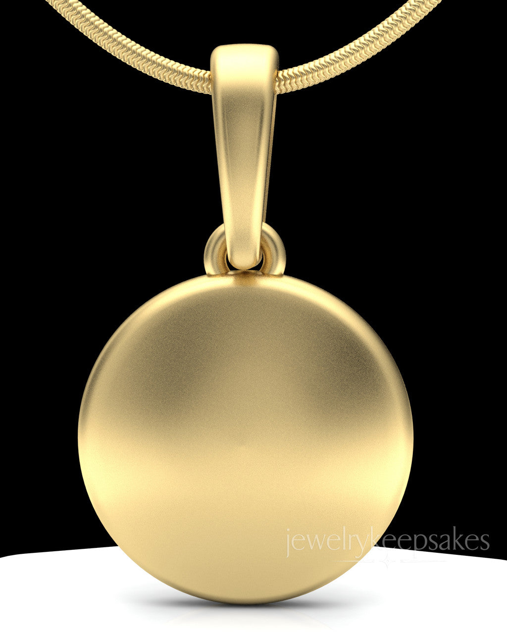 Gold Plated Luna Permanently Sealed Waterproof Keepsake Jewelry