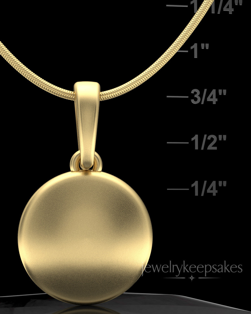 Gold Plated Luna Permanently Sealed Waterproof Keepsake Jewelry