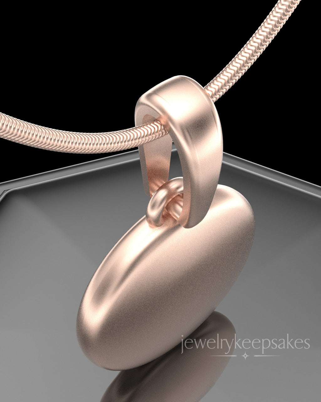 Rose Gold Plated Luna Permanently Sealed Waterproof Keepsake Jewelry