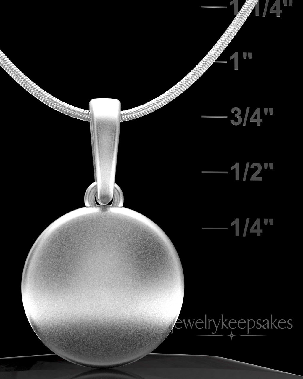 Sterling Silver Luna Permanently Sealed Waterproof Keepsake Jewelry