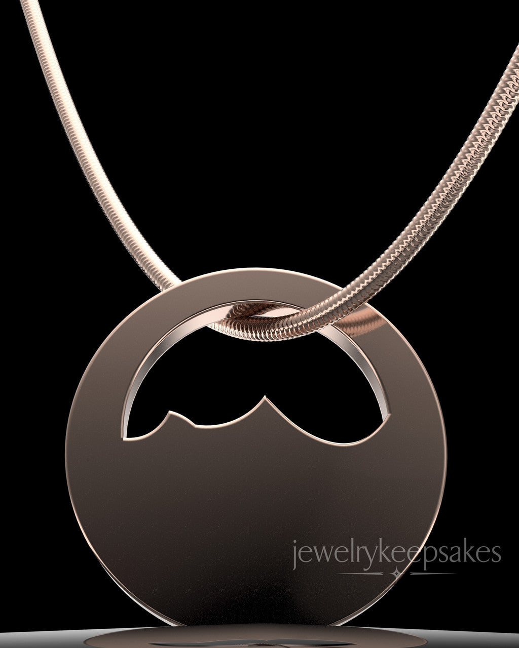Rose Gold Plated Mountains of Memories Permanently Sealed Waterproof Jewelry