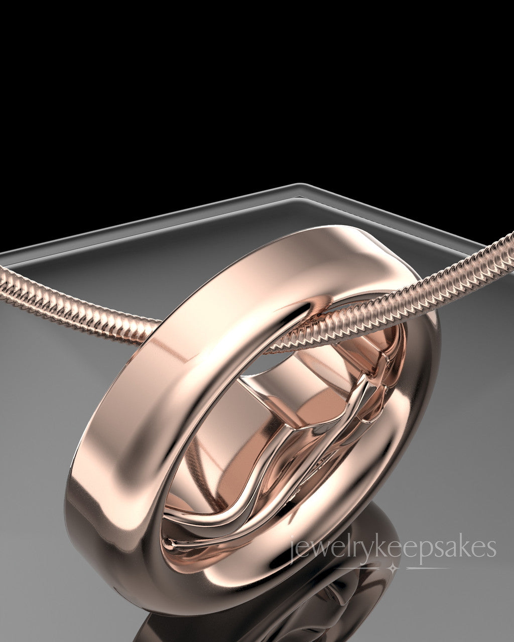 Rose Gold Plated Mountains of Memories Permanently Sealed Waterproof Jewelry