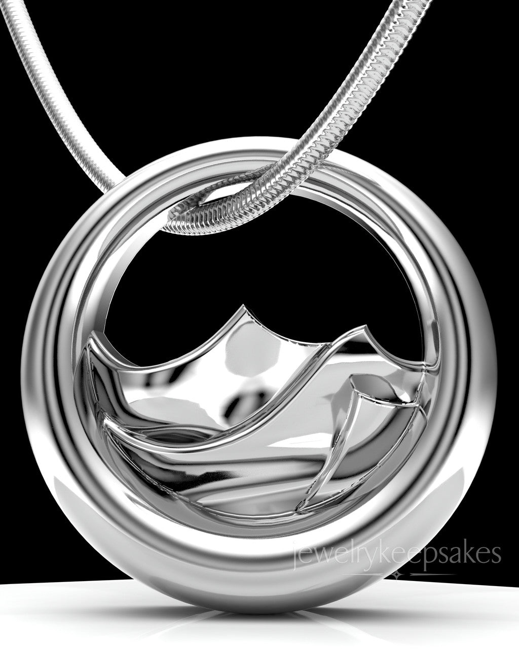 Sterling Silver Mountains of Memories Permanently Sealed Waterproof Jewelry