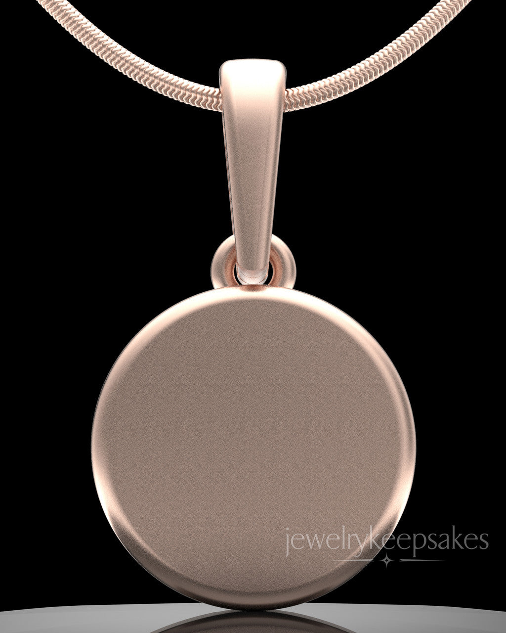 Rose Gold Plated Moon and Back Permanently Sealed Waterproof Keepsake Jewelry